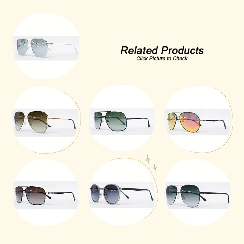 2019 Metal UV400 Polarized Oversized Frame Full Rim Gradient Classic Sunglasses for Men