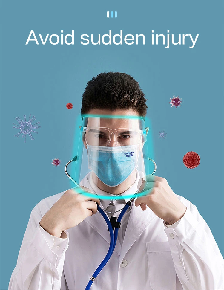 Anti Droplets Saliva Splash-Proof Covering/Anti-Fog Splash-Proof with Spectacle Frames Adjustable Good Quality
