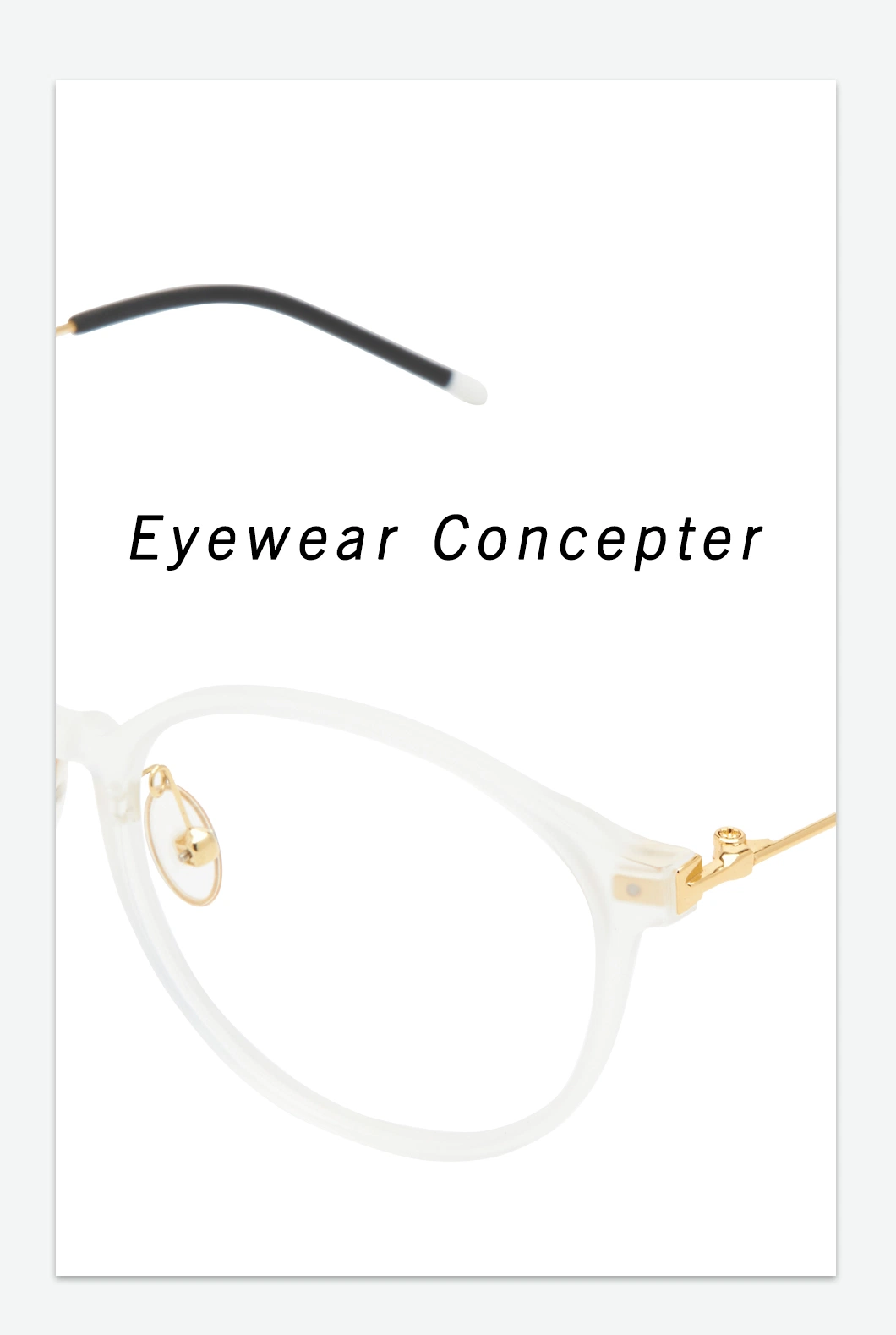 White Optical Eye Glasses Frame, Fashion Reading Eyeglasses, for Women&Men's Eyewear
