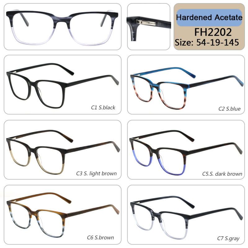 2020 Ready Stock Rectangle Classical Acetate Spectacle Frames for Unisex