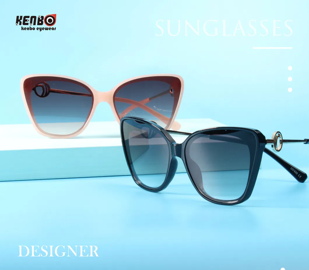 Kenbo Fashionable Cat Eye Sunglasses Vintage UV400 Cheap Shades Ladies Sun Glasses