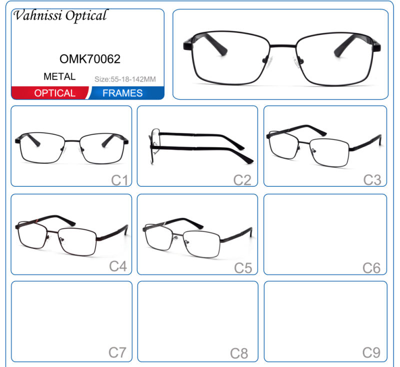 for New Vision Optical Stainless Steel Alloy Metal Frames Eyewear Glasses