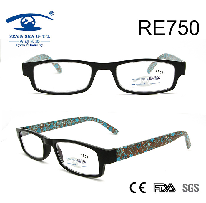 New Style Flower Pattern Elegant Reading Glasses for Women (RE750)