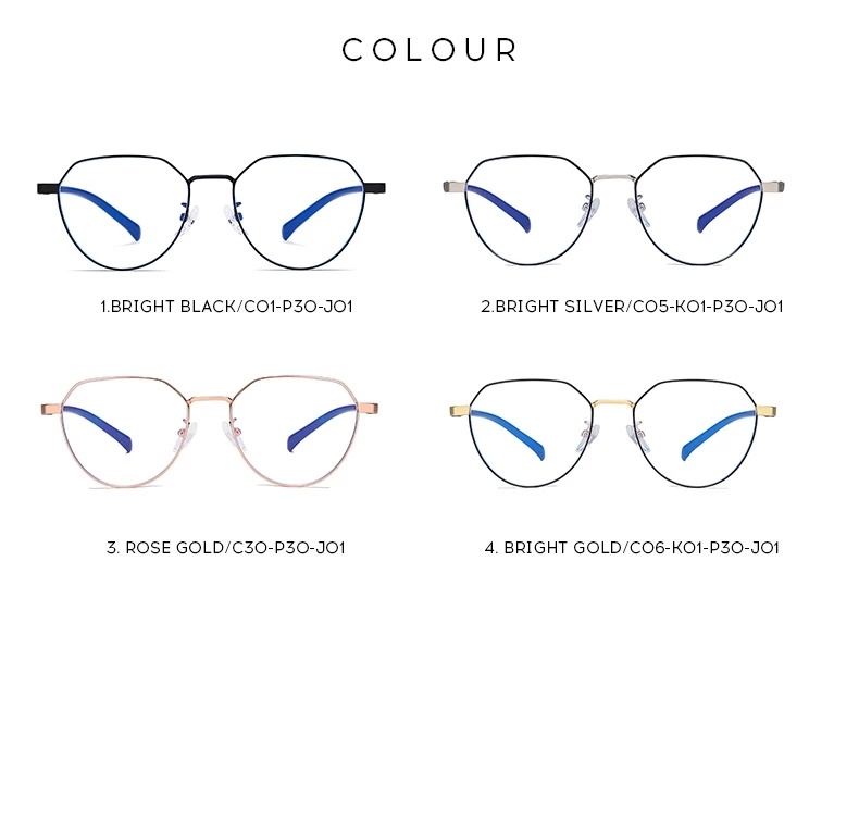 Alloy Anti Blue Rays Computer Glasses Unisex Glasses Frame