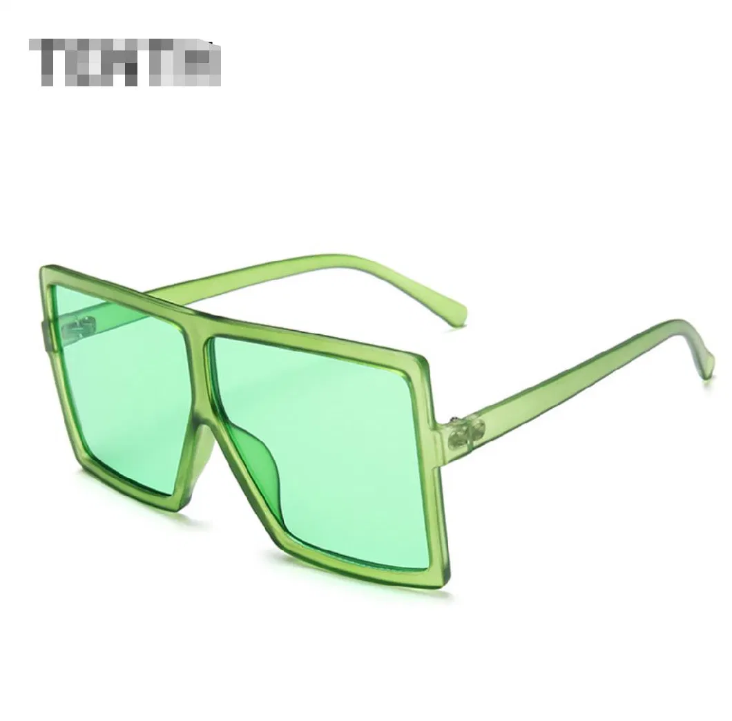2020 Stylish UV400 Oversize Sunglasses Fashion Women Sunglasses Black Square Sunglasses