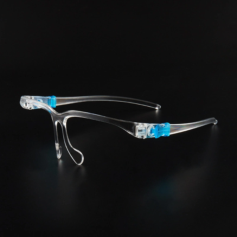 Adjustable Anti Virus Anti Fog Eye Protective Glasses Transparent Clear Full Adult Plastic Face Shield