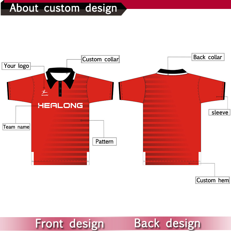 Healong Latest Polo Shirt Design Wholesale Men Women T Shirt Custom Fashion Golf T Shirt