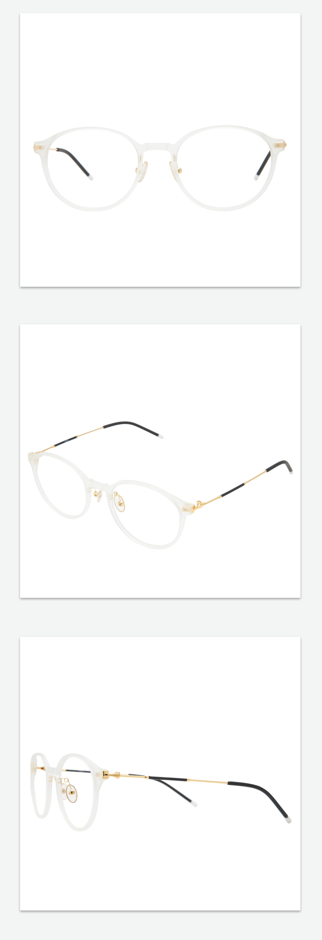 White Optical Eye Glasses Frame, Fashion Reading Eyeglasses, for Women&Men's Eyewear