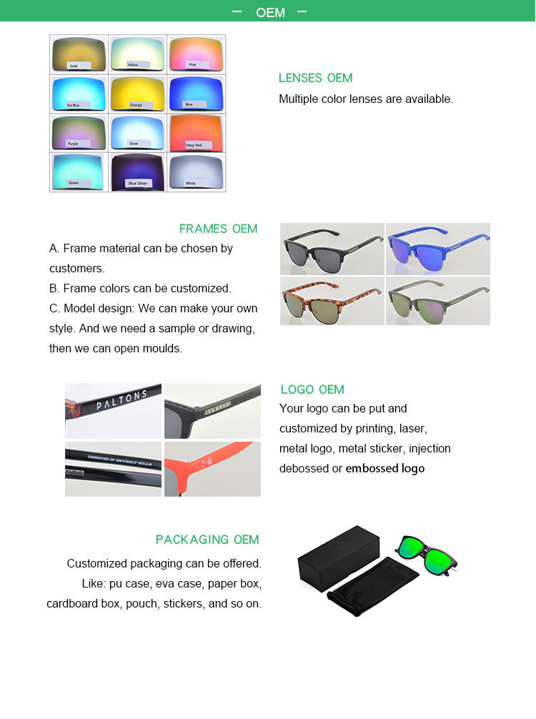 High Quality OEM UV 400 Sunglasses 2019 Polarized Lens Sun Glasses