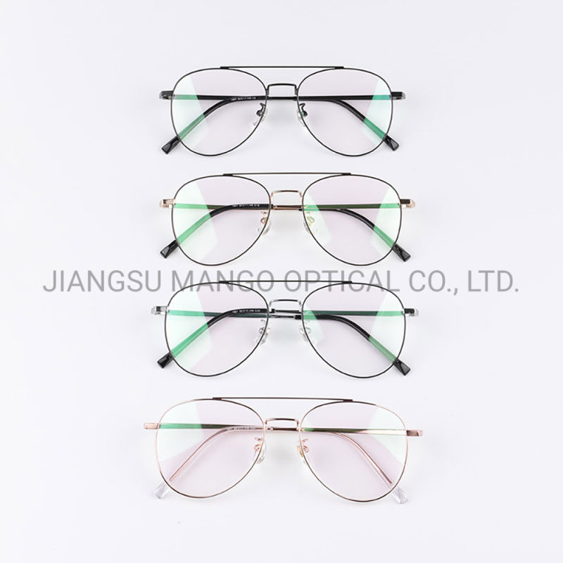 Double Bridge Eyewear Frame Cool Pilot Eyeglasses Spectacles Frames