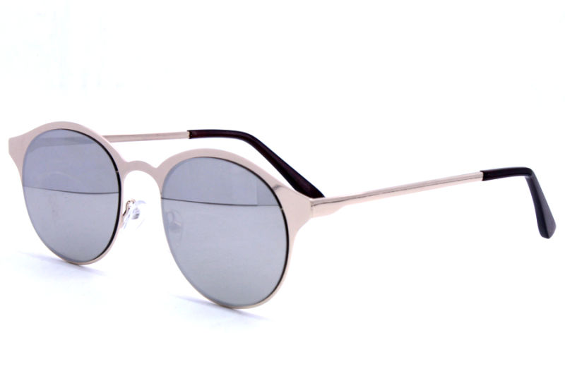 Metal UV400 Sunglasses, Mens Round Sunglasses