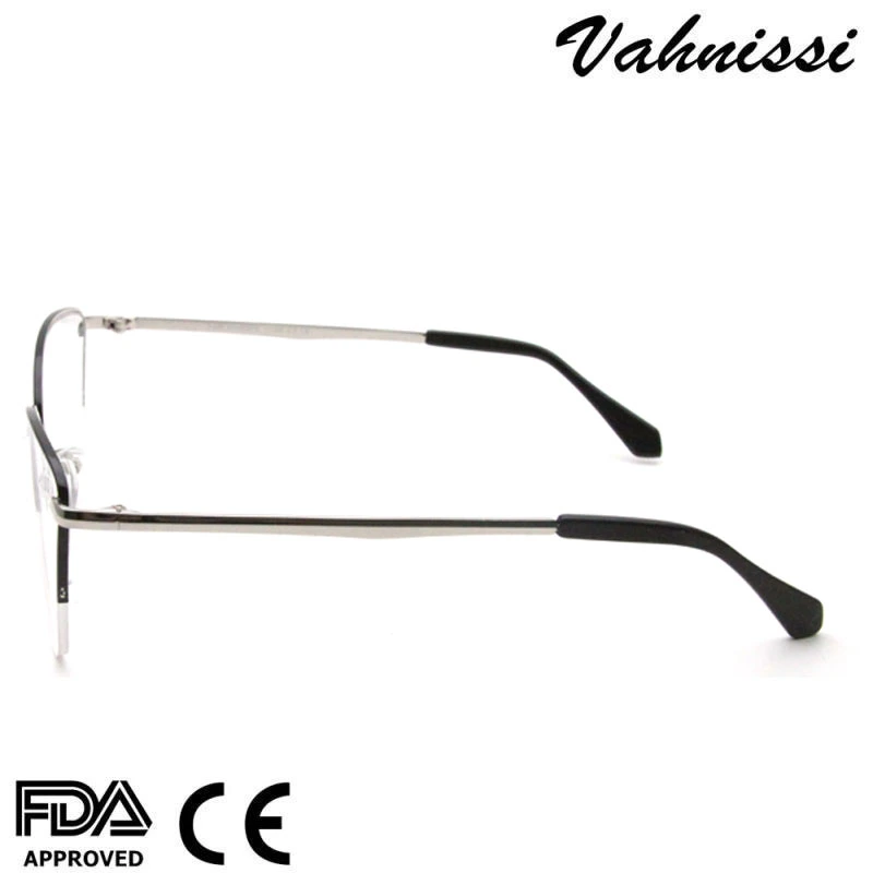 2021 Europe Market Custom Design Stylishing Half Slim Metal Cat Eye Reading Glasses for Women