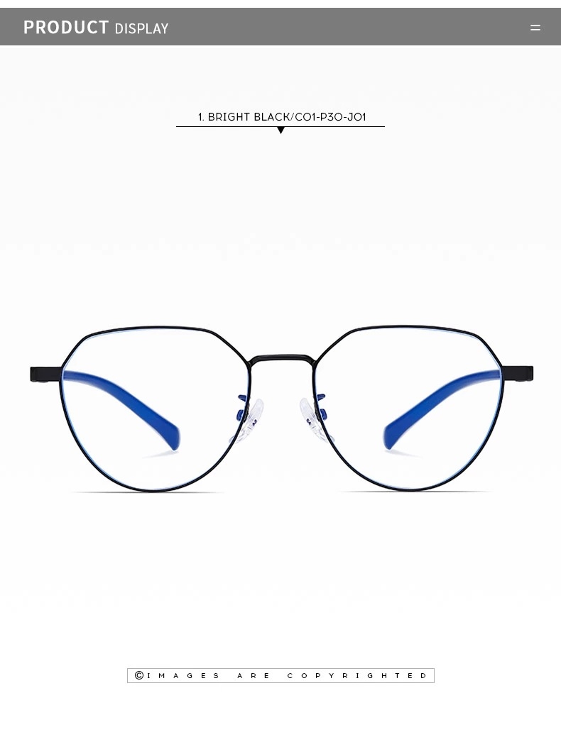 Alloy Anti Blue Rays Computer Glasses Unisex Glasses Frame