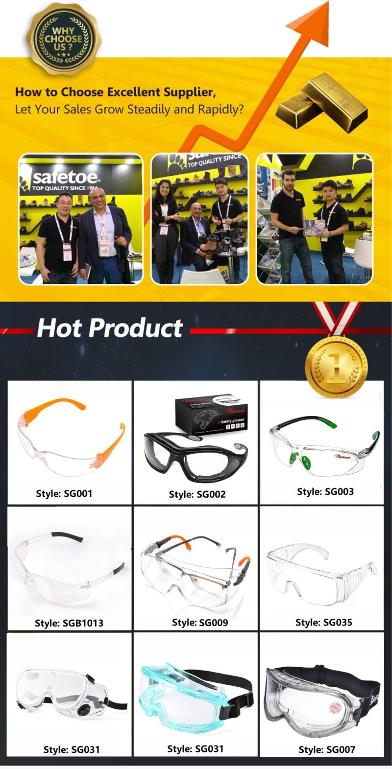 Best-Selling Orange Super Clear Safety Glasses for Women