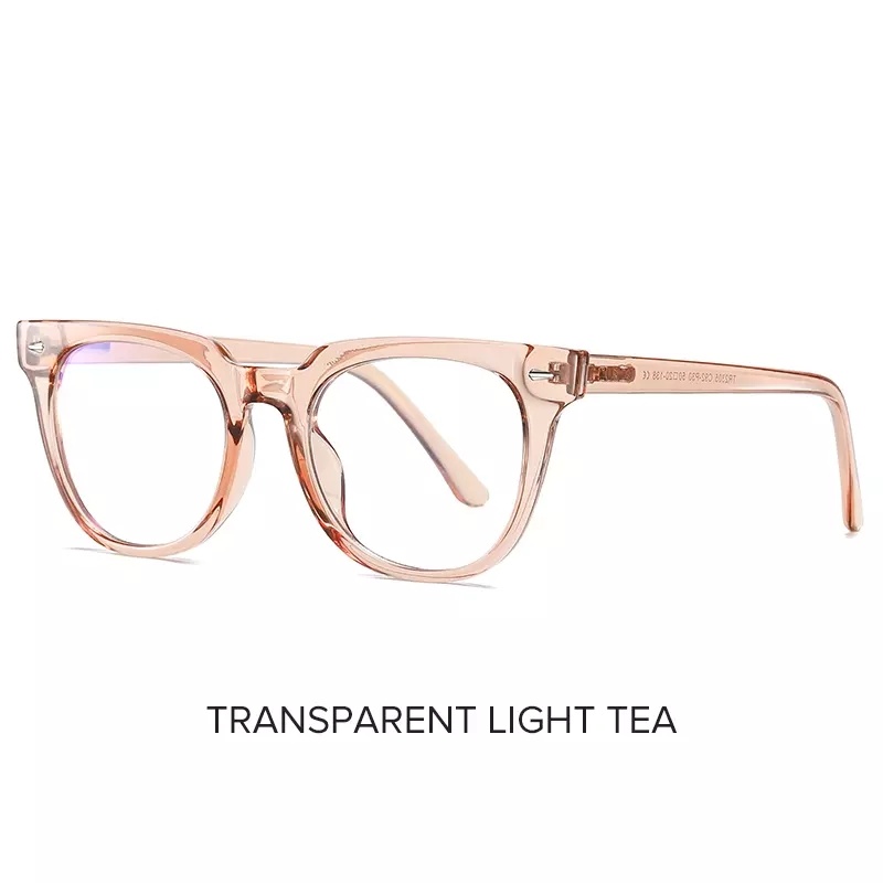 Promotional Transparent Leopard Colorful Frame Blue Light Blocking Glasses