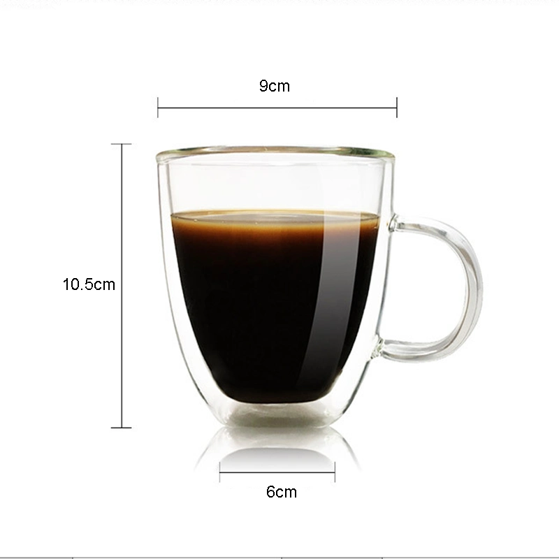 Factory Supply Glass Cups Tea Cup Coffee Cup Manufacturers Insulated Borosilicate Coffee Double Wall Glass Cup