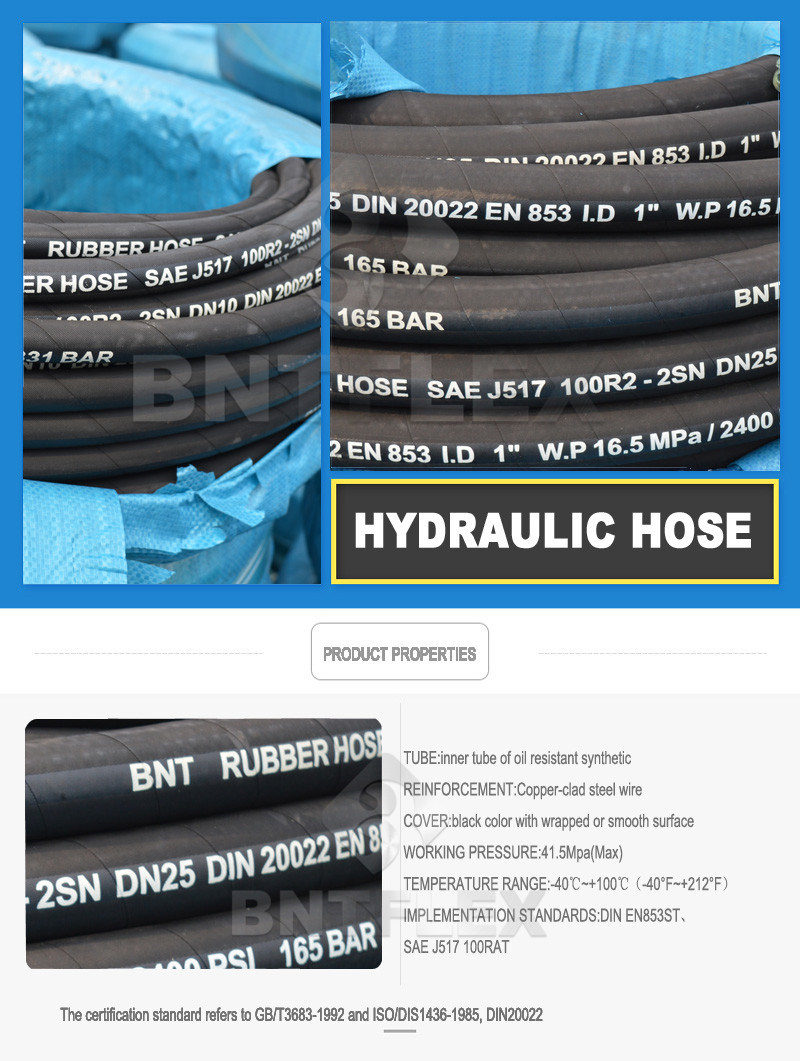 Chemical Flexible Composite Hydraulic Rubber Hose High Pressure Factory Price