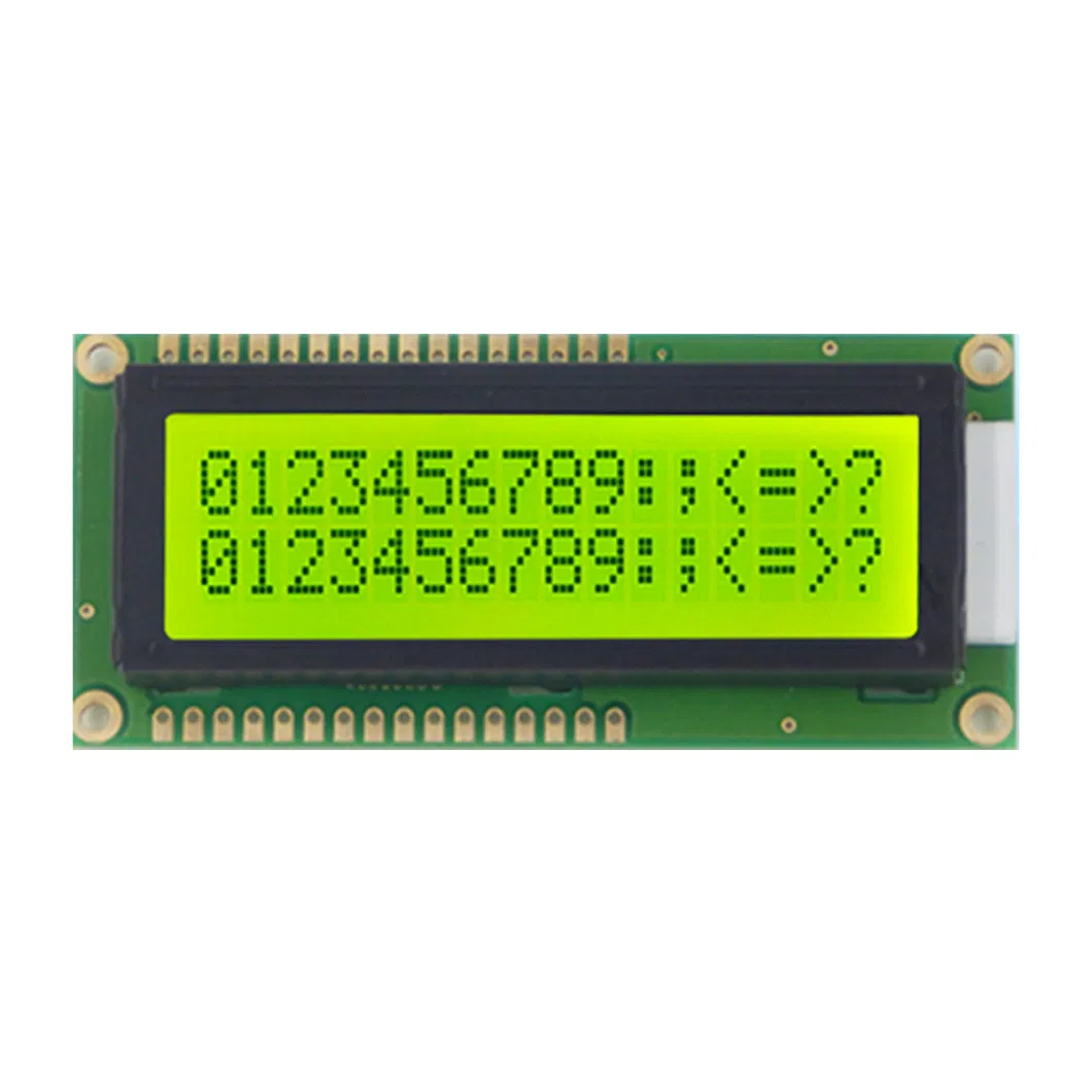 LCD Screen Manufacturers 1602 LCD Module 2.5 Inch 16X2 Yellow-Green Character Display