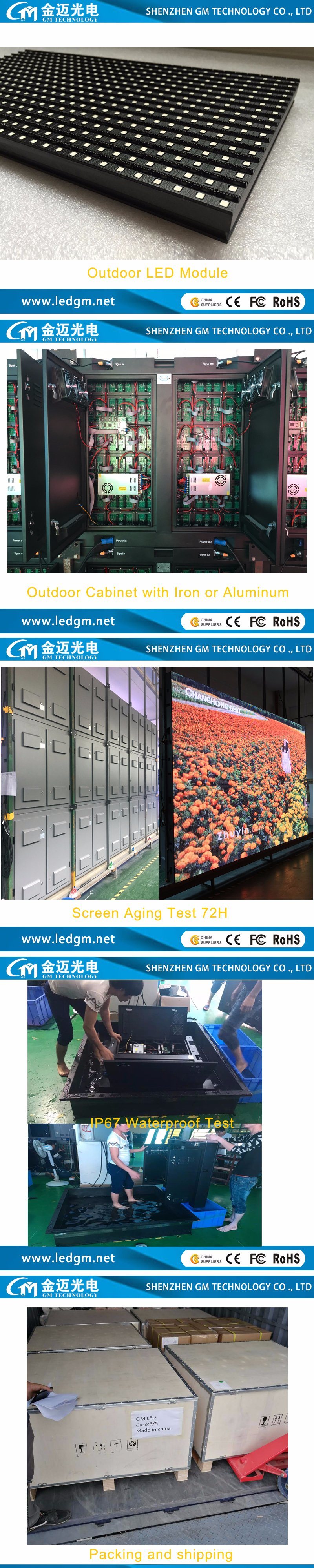 Pantalla LED Fixed Advertising P10 Outdoor LED Video Wall for Outside Wall Giant LED Display Screen