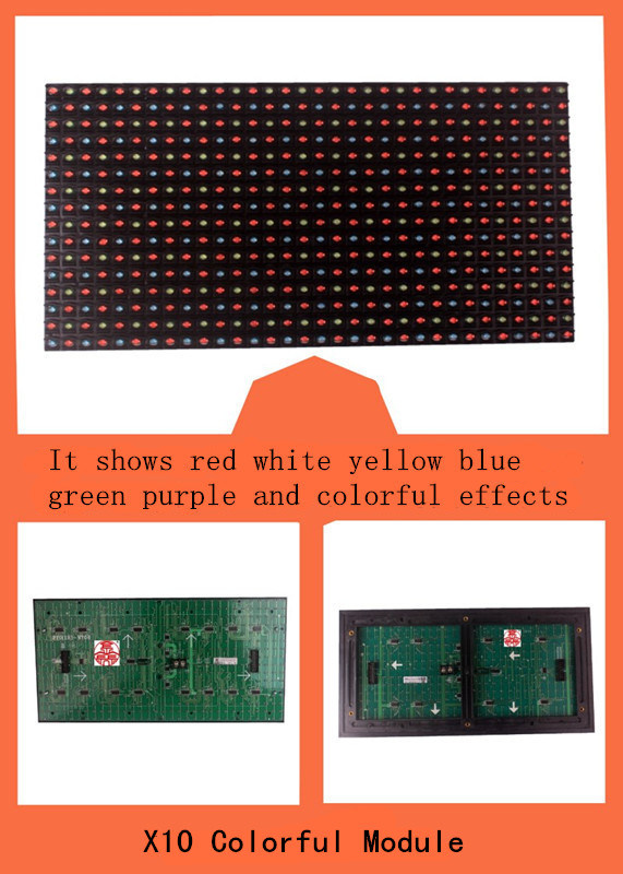 X10 Outdoor Full Color LED Module Display Screen for Advertising Board