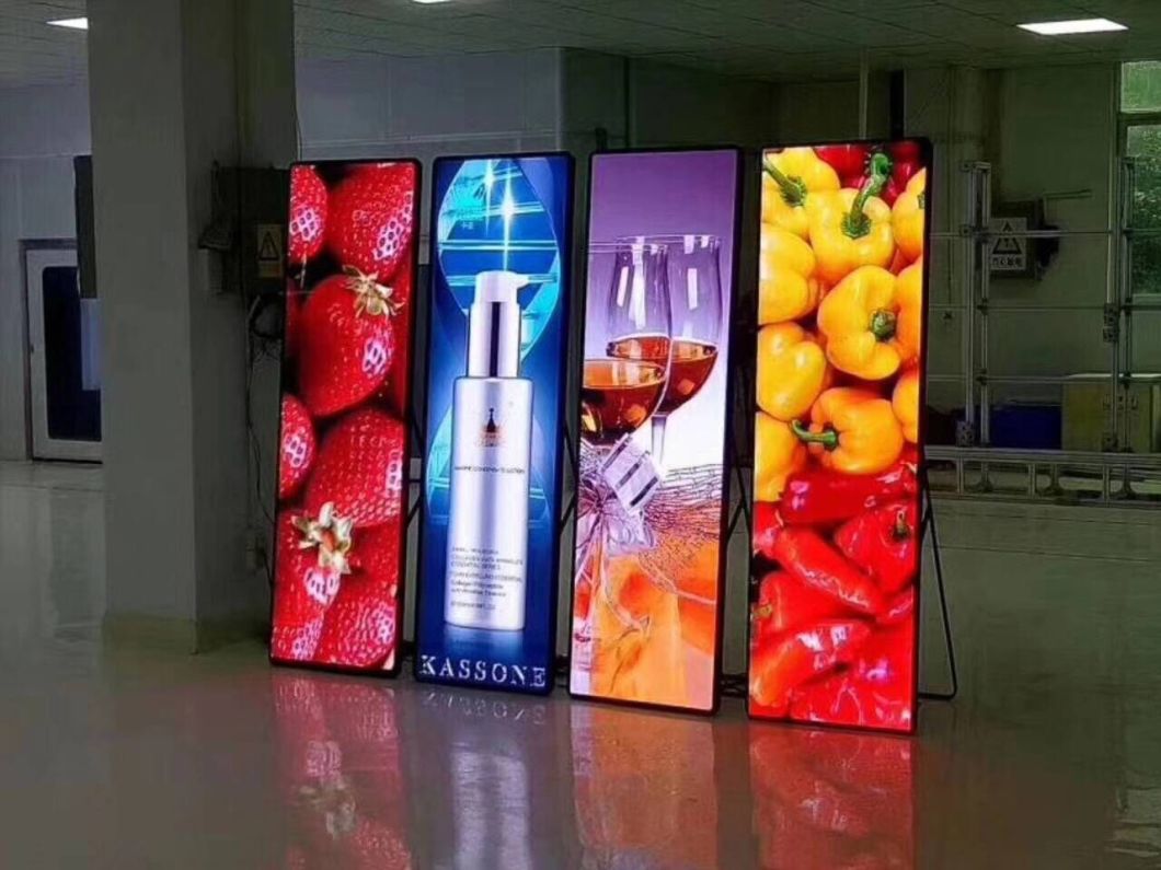 Full Color P3.0mm Indoor LED Poster Screen/ LED Mirror Screen Panel Poster for Advertising