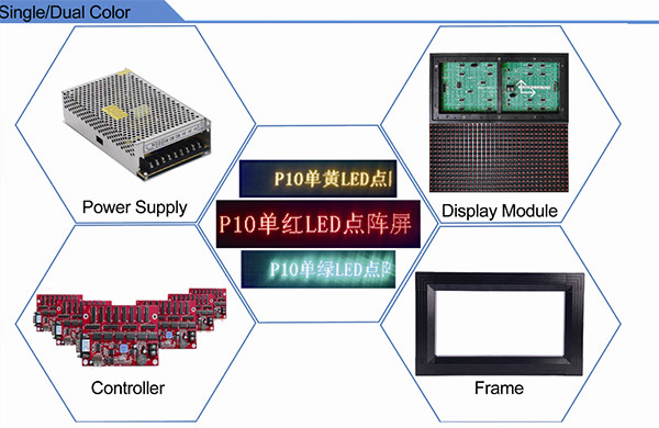Waterproof LED Display Panel Outdoor P10 White LED Module