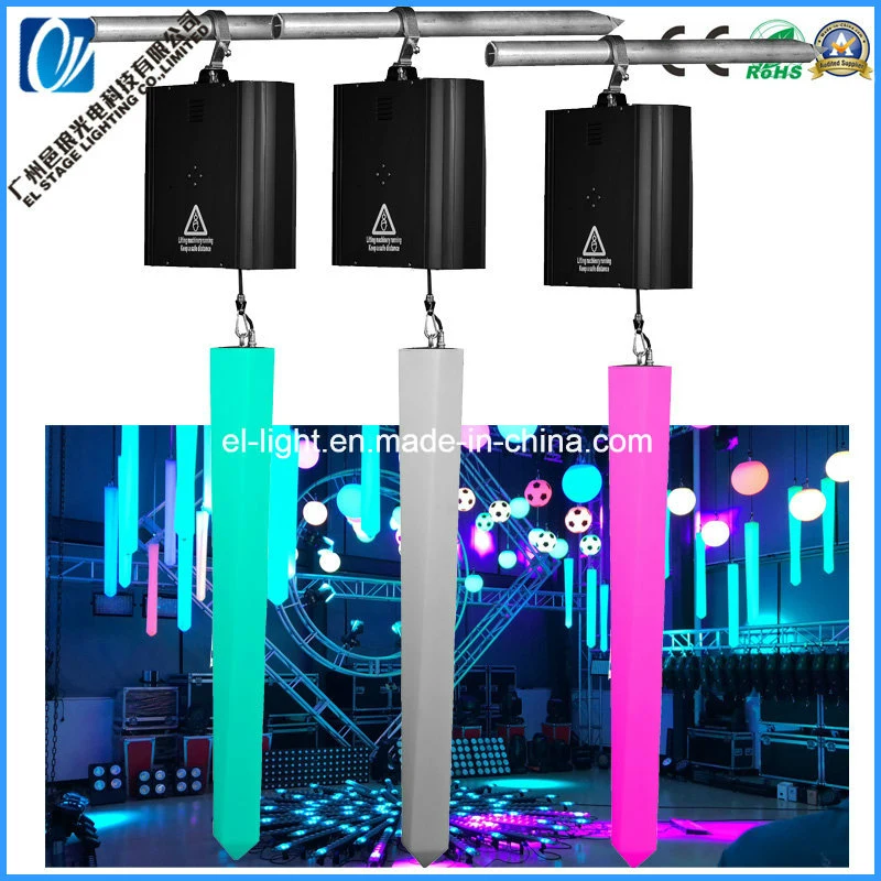 Factory Supplier of LED Winches RGB DMX Auto Lifting Tube and Ball LED Kinetic Light