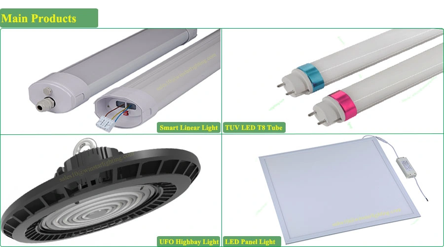 Distributor Supplier Factory Price IP65 LED Linear 20W/40W/60W LED Tri Proof Light with Sensor