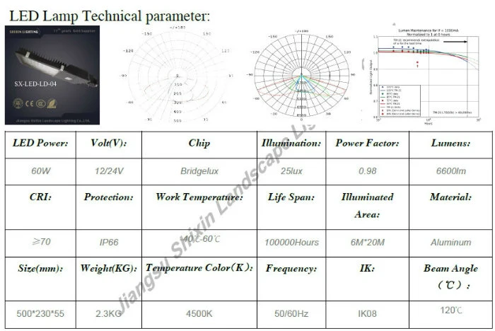 Competitive Price High Quality 60W LED Solar Street Light Manufacturers (SX-TYN-LD-1)