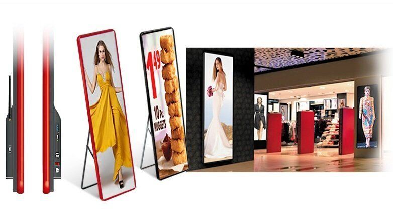 P2.5mm Video LED Display Stand Poster/ Mirror Portable LED Screen