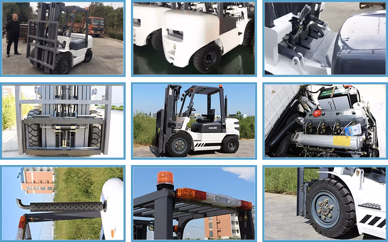 Price of Lifting Forklift Truck with 3 Stage Mast 3000kgs Lifting Capacity