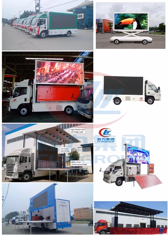 Yellow Color Sinotruk Scrolling Screen LED Advertising Truck