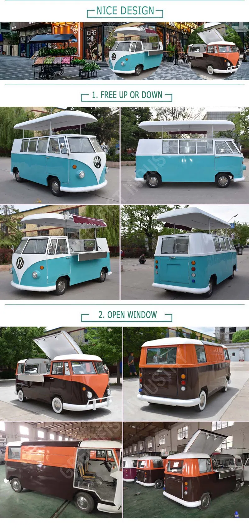 Electric Mobile Heated Food Carts Food Trucks with Ovens for Sale