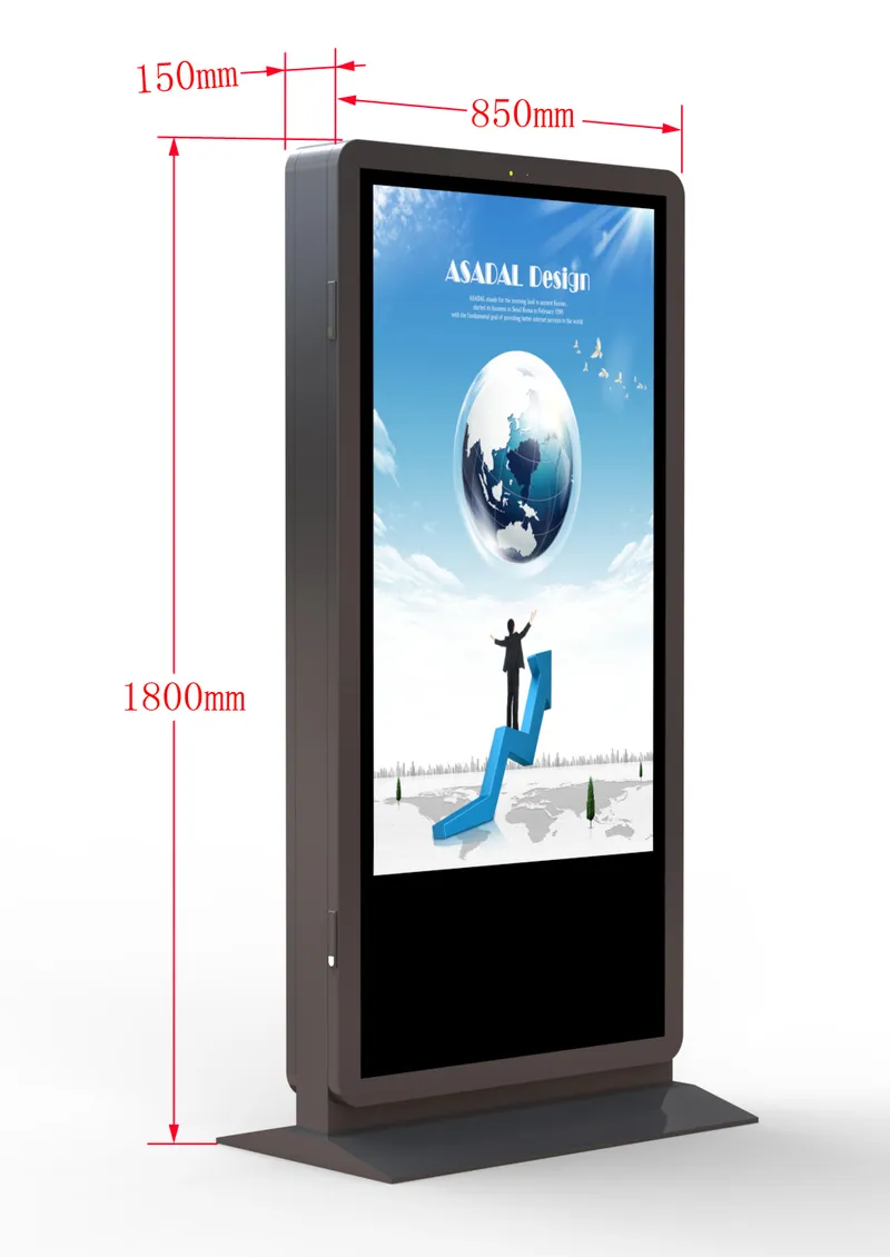 55 Inch HD Totem Advertising Display LED Outdoor Digital Signage