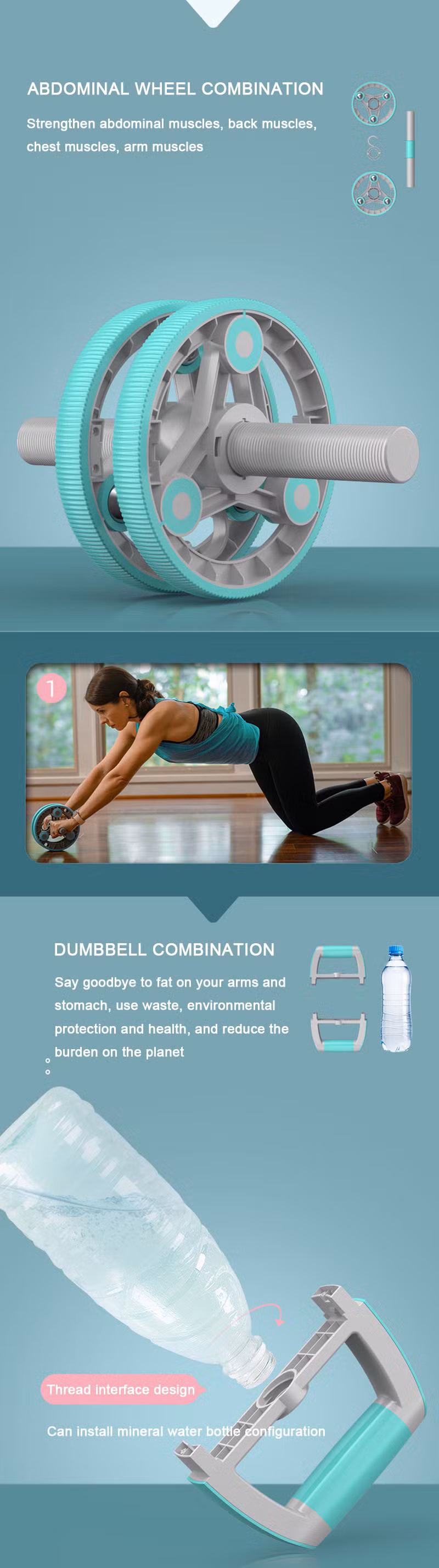 Abdominal Wheel China Manufacturer Wholesale Abdominal Ab Wheel Roll Exercis Fitness Equipment