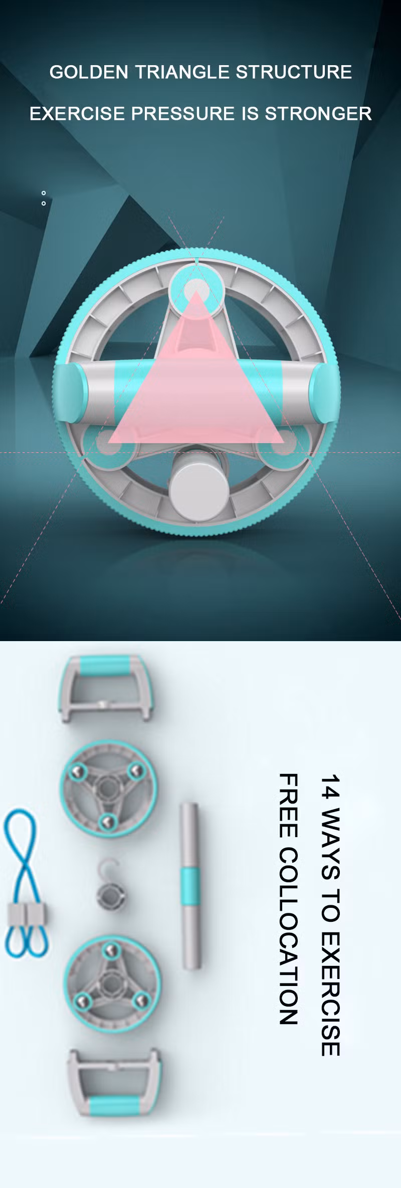 Abdominal Wheel China Manufacturer Wholesale Abdominal Ab Wheel Roll Exercis Fitness Equipment
