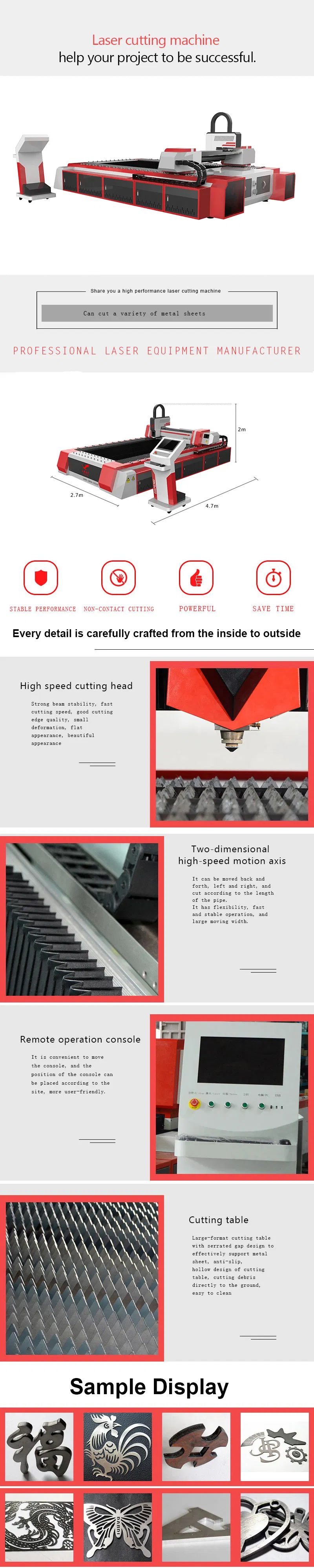 Dapeng Company Laser Cutting Machine From China Cut Metal 1000W