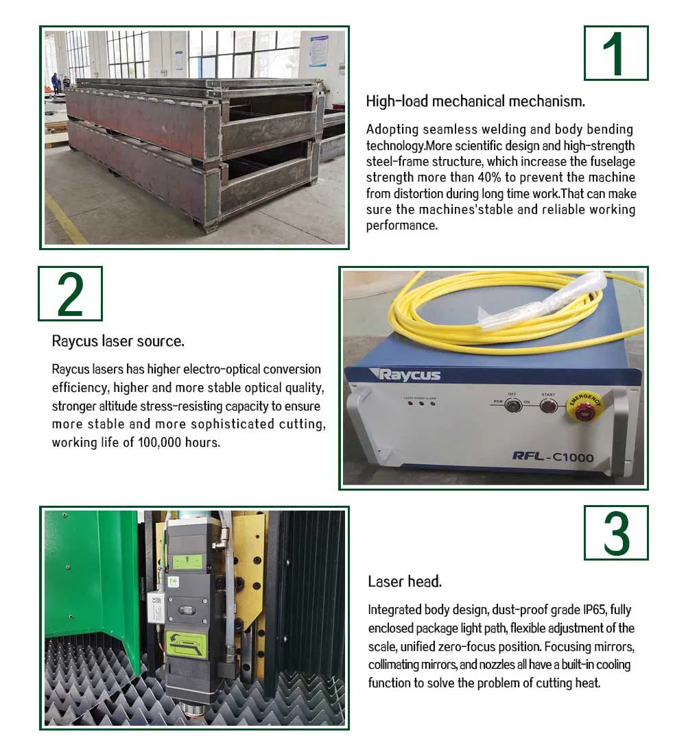 Steel laser Cutter Fiber Laser Stainless Steel Laser Cutting Machine 1000W Cut Machine Supplier for Industry