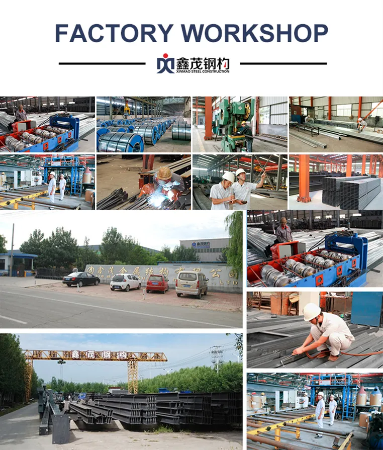 Steel Stanchion Steel Structure Warehouse Factory Warehouse with Steel Plate