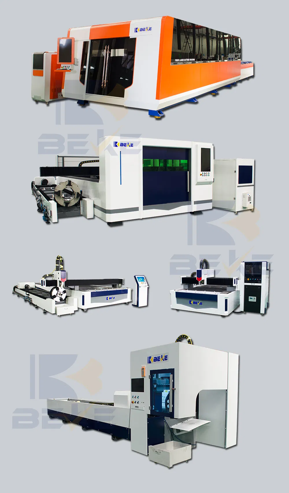 Beke Best Selling 2000W Closed Type Tube Pipe Fiber Laser Cut Machine