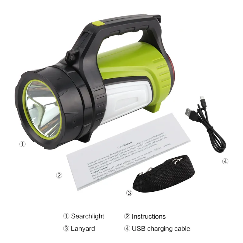 Hot Selling Multi Function Portable Searchlight LED Flashlight