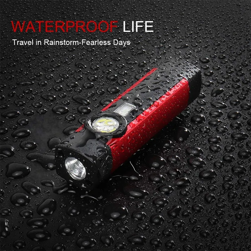 Portable Rechargeable Magnetic Flashlight Dual LED Color UV Work Light