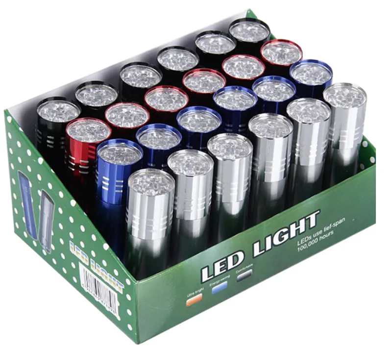 3AAA 9LED Aluminum Alloy Emergency Cheap Flashlight