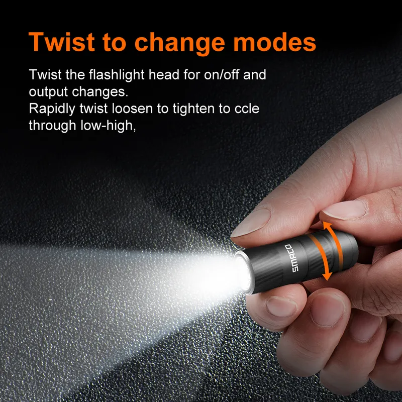 Mini Portable Torch Finger Size Outdoor Campfire Flashlight