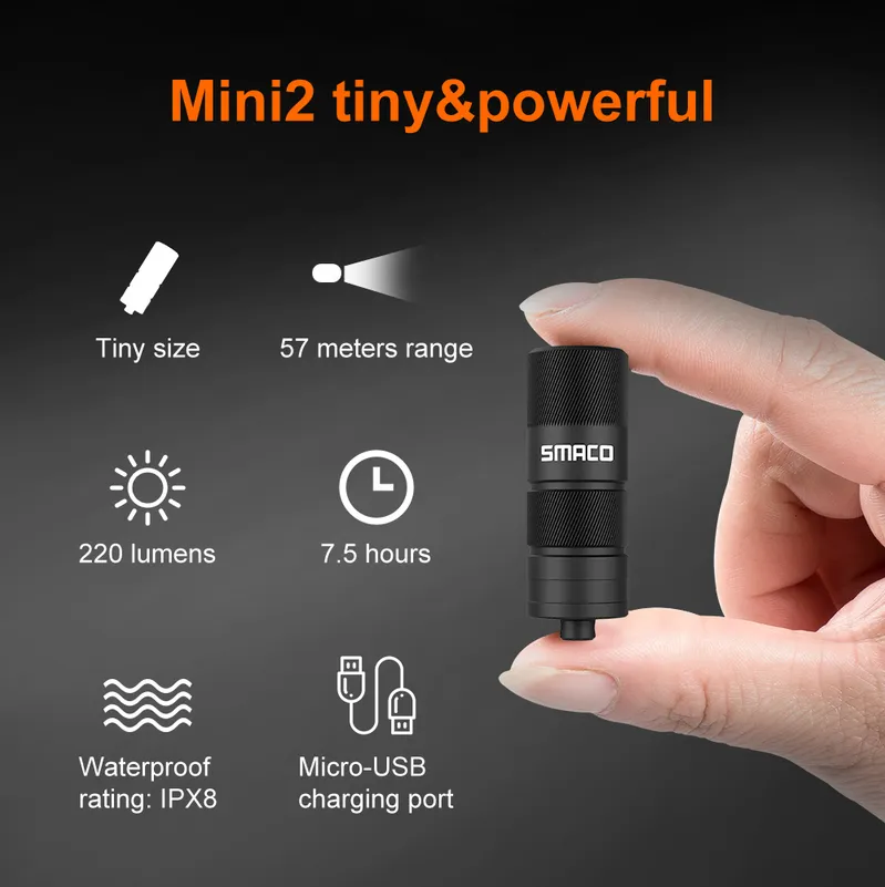 Portable Mini Flashlight USB Direct Charge Small LED Flashlights