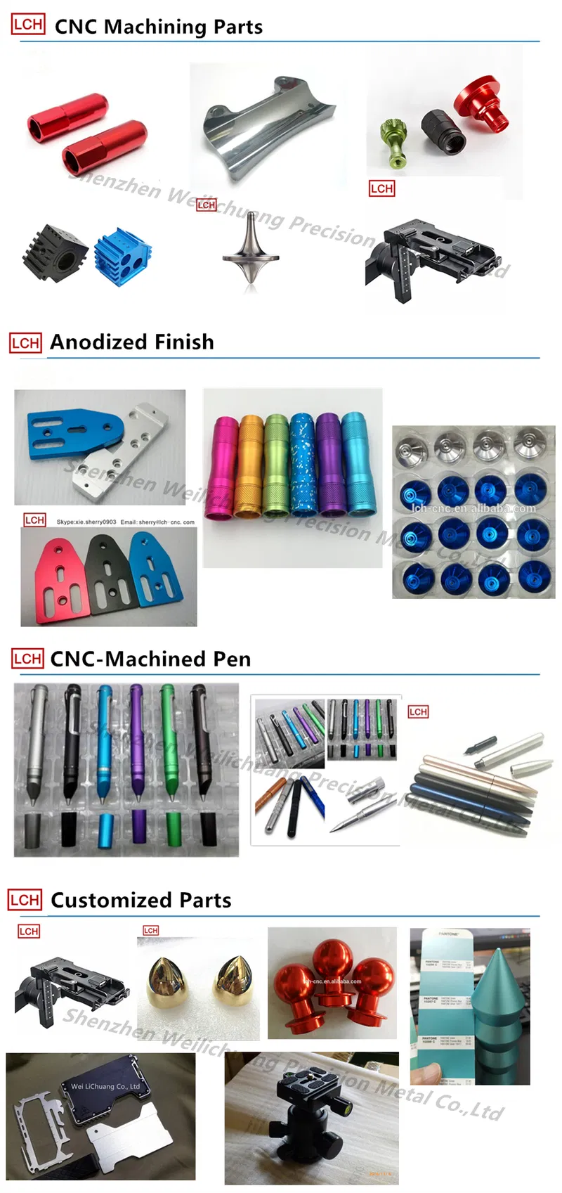 Hard Anodizing Aluminum Flashlight CNC Aluminum Torch