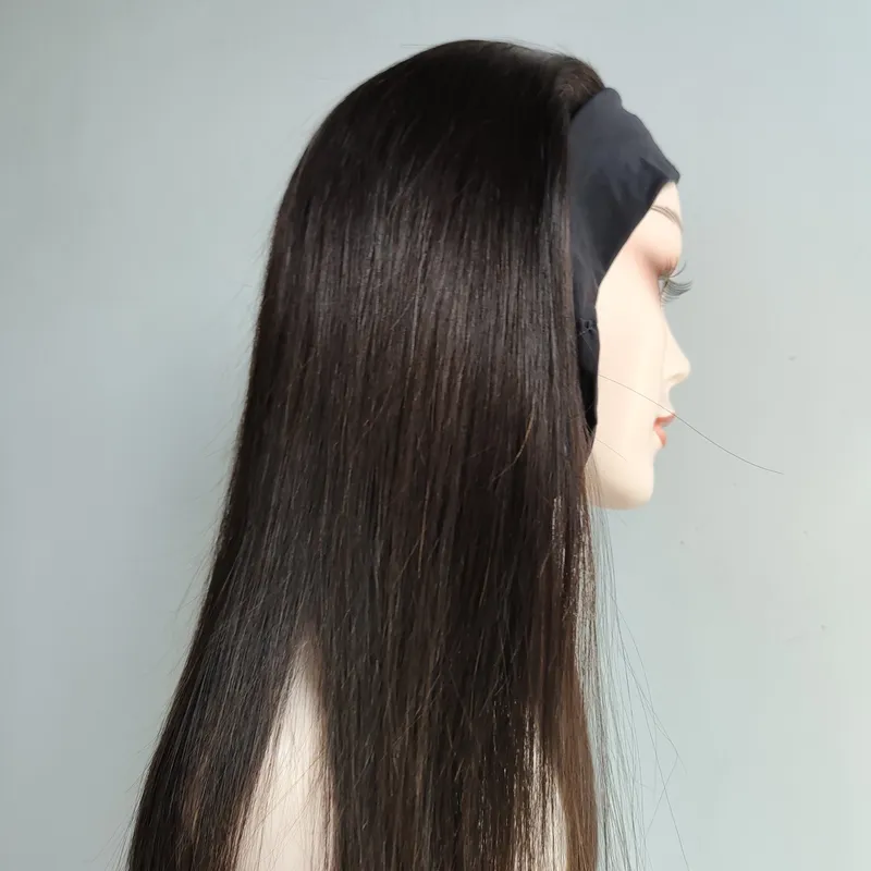 Top Quanlity Black Wig Headband Straight Hair Headband Wig for Black Women