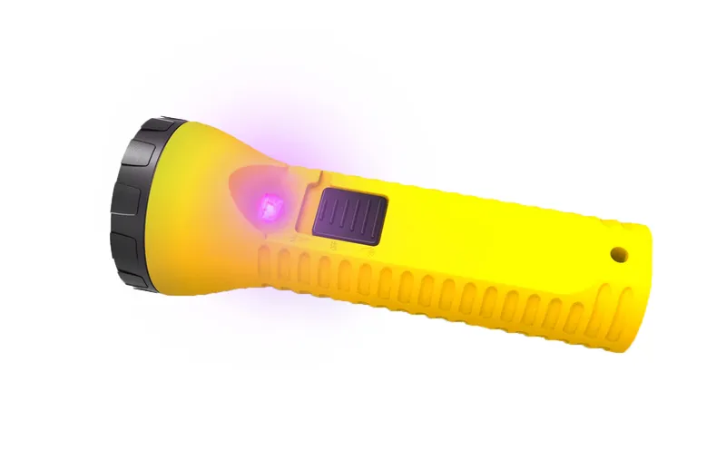 Virus Killing Solar LED Flashlight UVC Ultraviolet Lamps Torch