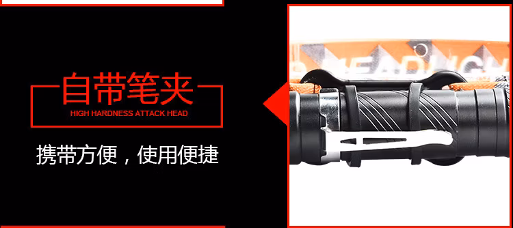 Multi-Functionusb Charging with Clip Work Light Headlights Smart Flashlight