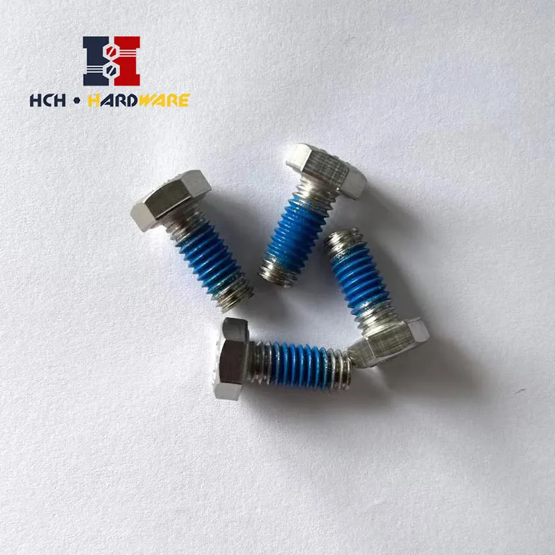 F593 Stainless Steel Hex Head Bolt Cap Screw with Nylon Patch